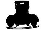 Bumper, Ford Model T silhouette, logo, automobile, shape