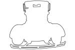 Ford Model T outline, automobile, line drawing, shape, VCCV06P01_03BO