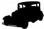 1920's car silhouette, logo, automobile, shape, VCCV06P01_12M