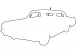 Chevrolet Impala outline, automobile, line drawing, shape, VCCV06P01_15O