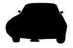 Pontiac Bonneville silhouette, logo, automobile, shape, 1960s, VCCV06P02_05M