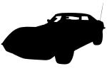 1971 Corvette silhouette, logo, 1970s, automobile, shape, VCCV06P02_10M