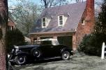 Packard Cabriolet, Home, House, Brick, Car, Convertible, Urbanna Virginia, 1940s