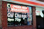 Oil Change shop window, store, open 7 Days, VCOV01P03_04