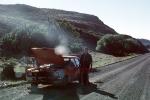 Dirt Road, Car Overheat, steaming, Patagonia Chile, VCOV01P04_16