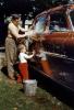 Father and Son Washing Car, 1950s, VCQV01P03_01