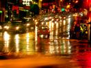 Broadway Street, night, nighttime, wet, rain, rainy
