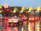 Bay Bridge Toll Plaza on a Rainy Day, traffic jam, tollbooth, congestion, VCRD01_223
