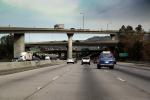 Interstate Highway I-5, freeway overpass, exchange, cars