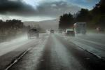 Highway 101, Rainy, Rain, Marin County, California, Level-B Traffic, VCRD03_078