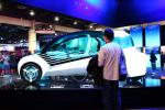 Mirai Toyota FCV (Fuel Cell Vehicle) concept car, CES Convention 2016, Consumer Electronics Show, tradeshow