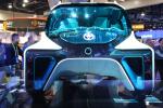 Mirai Toyota FCV (Fuel Cell Vehicle) concept car, CES Convention 2016, Consumer Electronics Show, tradeshow, VCRD04_013