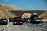Interstate Highway I-580, east of Livermore, California, cars