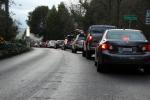 Traffic Jam in Napa County, Sonoma Creek, cars