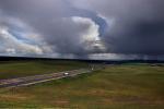 Rain Clouds, Interstate Highway I-5, Central California, Newman
