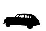 1947 Ford Deluxe V8 Four-Door Sedan, Silhouette, logo, shape, car, 1940s