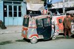 Bajaj, Three-Wheeler, 3-Wheeler, Tri-Wheeler, jitney, taxi, Quetta Pakistan, 1950s, VCRV01P01_08