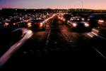 toll plaza, Level-F traffic, dawn, nighttime, night, Car, Automobile, Vehicle, VCRV02P05_04.0899