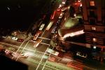 City Intersection at Night, nighttime, cars, awning, VCRV02P06_08