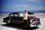 Oldsmobile, Boy, Male, Guy, Masculine, Adult, Person, 1952, 1950s, VCRV03P07_15