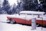 Snow Covered Ford Station Wagon, Forest, Big Bear, 1960s, VCRV04P10_16
