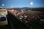Tollbooth, toll plaza, Level-F traffic, San Francisco Oakland Bay Bridge, VCRV05P02_18