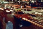 Datsun 240Z, car, automobile, Vehicle, Motion Blur, Streaks, Muni, downtown super bowl celebration, 49'rs, Market Street, VCRV06P12_17B