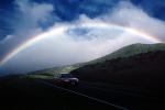 Car, Rainbow, Road, Highway, Maui