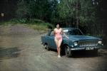 Lady, Car, Swimsuit, 1960s