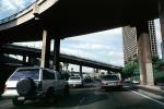 overpass, Interstate Highway, Roadway, Road, freeway, Car, Vehicle, Automobile, VCRV07P01_02