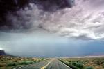 Highway-93, Joshua Tree Parkway, Roadway, Road, storm clouds