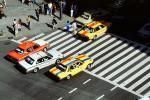 Pedestrians, Crosswalk, Taxi Cab, Ginza District, Tokyo, City Street, car, Vehicle, Sedan, VCRV07P05_01