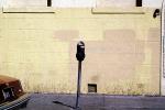 parking meter, wall