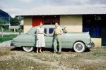 Guy, Lady, Car, Whitewalls, Vehicle, Automobile, 1950s, VCRV07P11_01