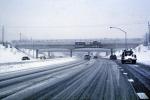 Interstate Highway I-80, Twilight, Dusk, Dawn, snowstorm