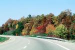 Road, Roadway, Highway 402, fall colors, trees, guardrail, curve, autumn, VCRV09P10_14