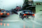 Flooding, Car, Downpour splash, Alamogordo, City Street, VCRV09P14_01