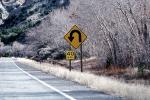 Hard Turn Ahead, Road, Roadway, Highway-89, Utah