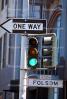 Traffic Signal Light, one way, Folsom Street, City Street