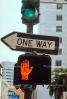 one way, pedestrian crossing, Traffic Light, arrow, direction, directional, Caution, warning, VCRV13P08_18.0567