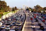 Highway 101 heading east, Level-F traffic, freeway, Los Angeles, VCRV14P10_17