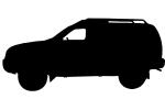 SUV silhouette, logo, shape, VCRV15P11_18M