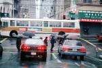 Umbrellas, crosswalk, rain, wet, slippery, inclement weather, Rainy, Bad Driving Conditions, VCRV15P12_10