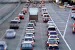 congestion, traffic jam, car, sedan, automobile, vehicle, Interstate Highway I-280 near Mariposa Exit, Potrero Hill, Level-F traffic, VCRV16P06_04