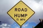 Road Hump, Caution, warning, VCRV17P09_15