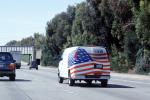 patriotic van, US Highway 101, San Jose, VCRV17P10_01