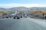 Interstate Highway I-580 heading west, Altamont Pass, traffic, cars, freeway, VCRV17P10_18