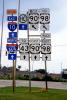 road signs, every-which-way, Highway-90, Mobile Alabama