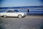 Buick, Beach, Waves, Ocean, Brownsville Texas, December 1965, 1960s, VCRV18P09_06