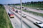 Freeway, Highway, Interstate, Road, Gasoline Tanker Truck, June 1965, 1960s, VCRV18P13_18